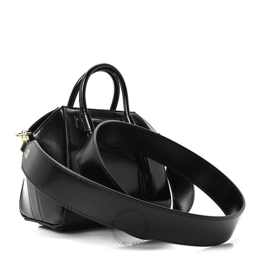 Túi xách đeo chéo mini Givenchy Box Calfskin Toy Lock Antigona Shoulder Bag Black TGV142