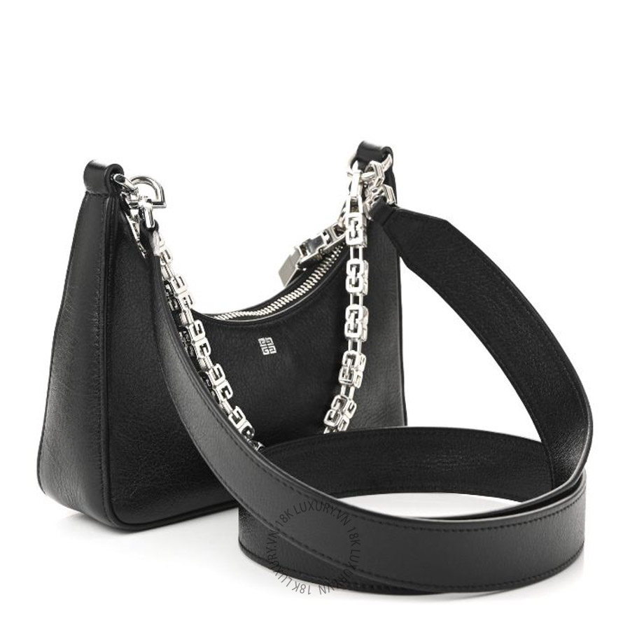 Túi xách đeo chéo mini Givenchy Smooth Calfskin Mini Moon Cut Out Shoulder Bag Black TGV076