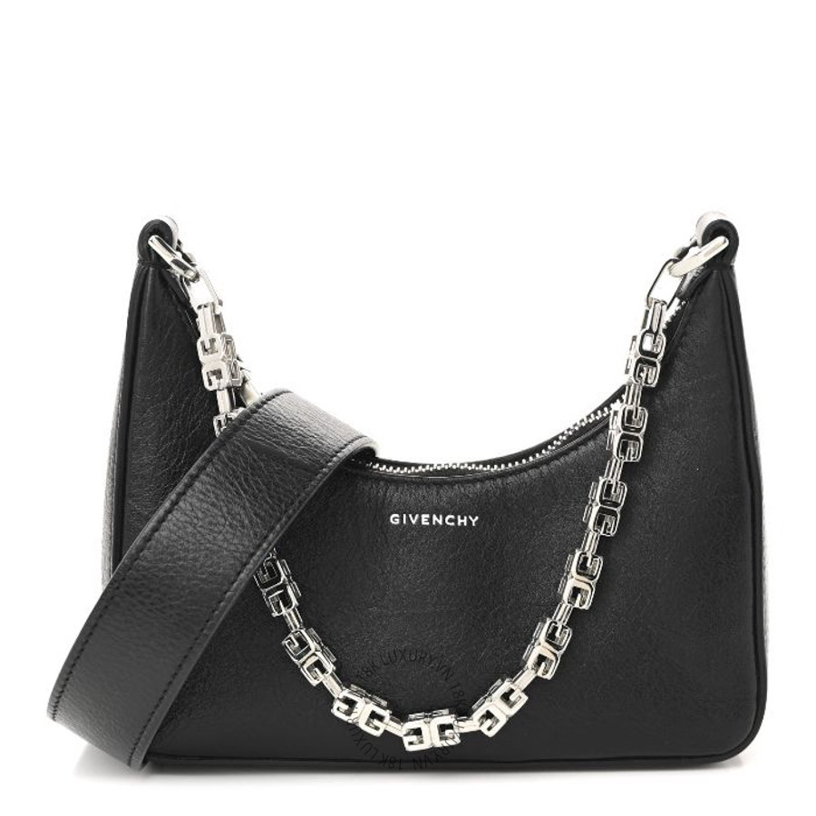 Túi xách đeo chéo mini Givenchy Smooth Calfskin Mini Moon Cut Out Shoulder Bag Black TGV076