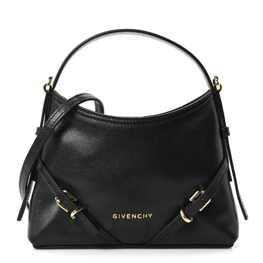 Túi xách đeo chéo mini Givenchy Tumbled Calfskin Nano Voyou Bag Black TGV097