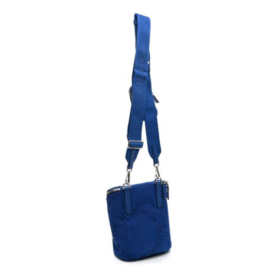 Túi xách đeo chéo Prada Canvas Triangle Crossbody Bag Blue FPTP108