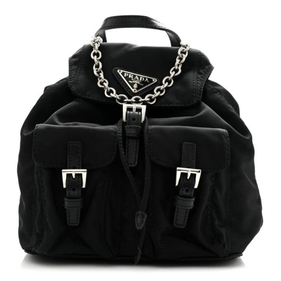 Túi xách đeo chéo Prada Nylon Vela Mini Crossbody Backpack Black FPTP356