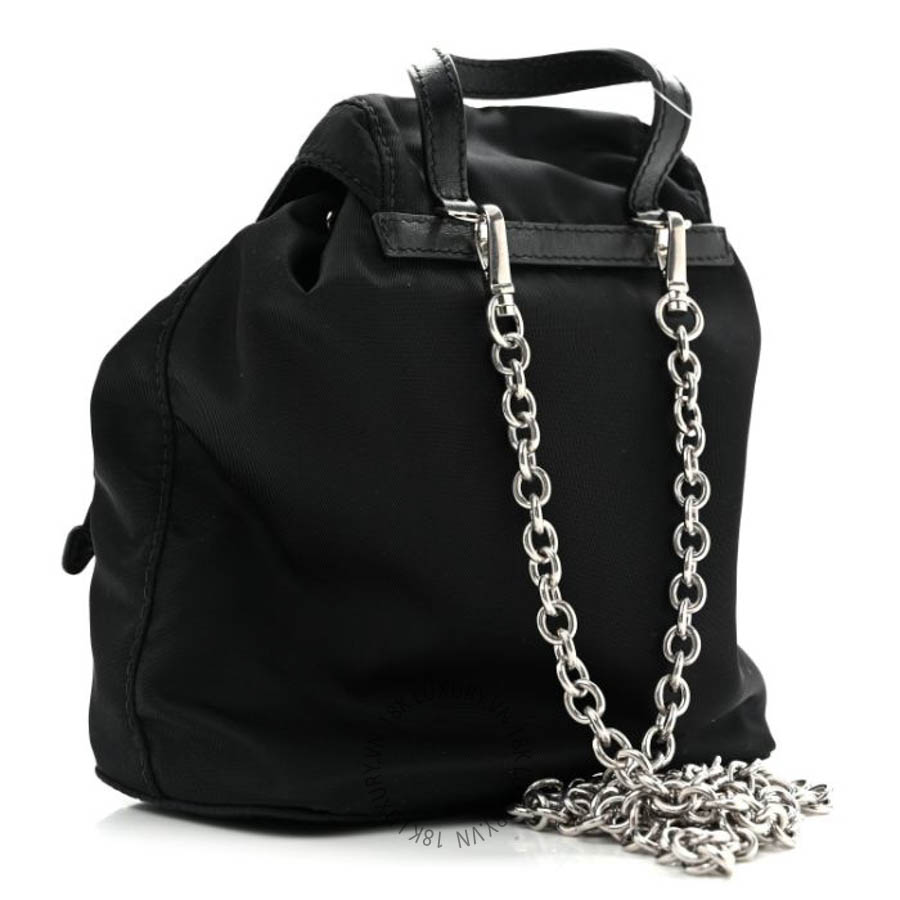 Túi xách đeo chéo Prada Nylon Vela Mini Crossbody Backpack Black FPTP356