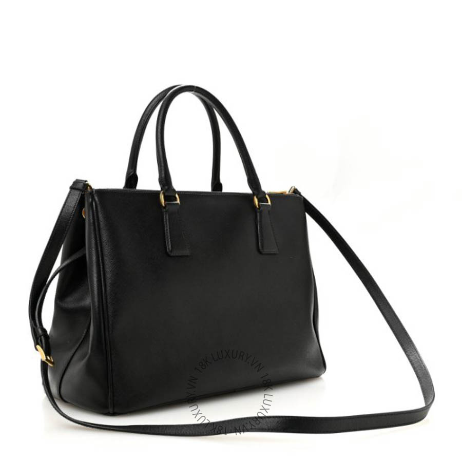 Túi xách đeo chéo Prada Saffiano Medium Galleria Double Zip Tote Black FPTP401