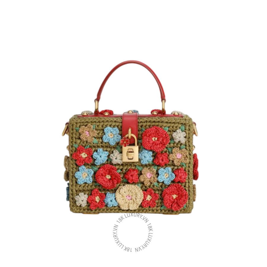 Túi xách Dolce Gabbana Dolce Box raffia crochet handbag BB5970AZ3508B645