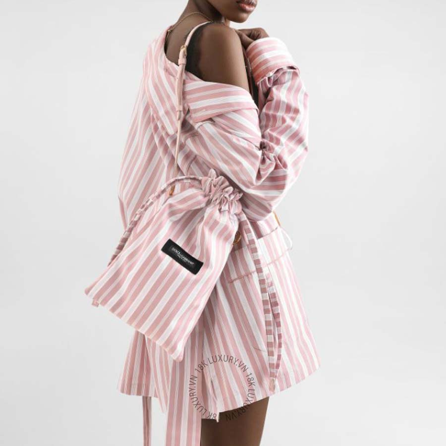 Túi xách Dolce Gabbana Essenza bag in striped poplin BB7937A05788B405