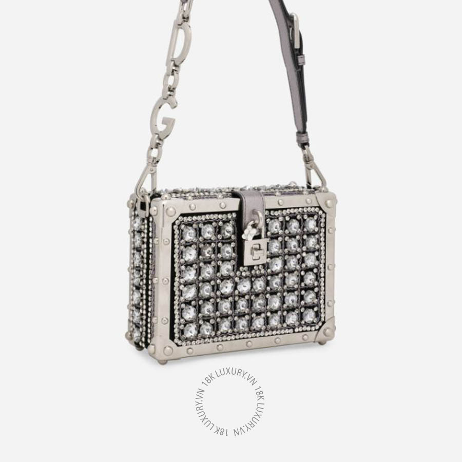 Túi xách Dolce Gabbana Jacquard Dolce Box bag with embroidery BB7165AY5868D822
