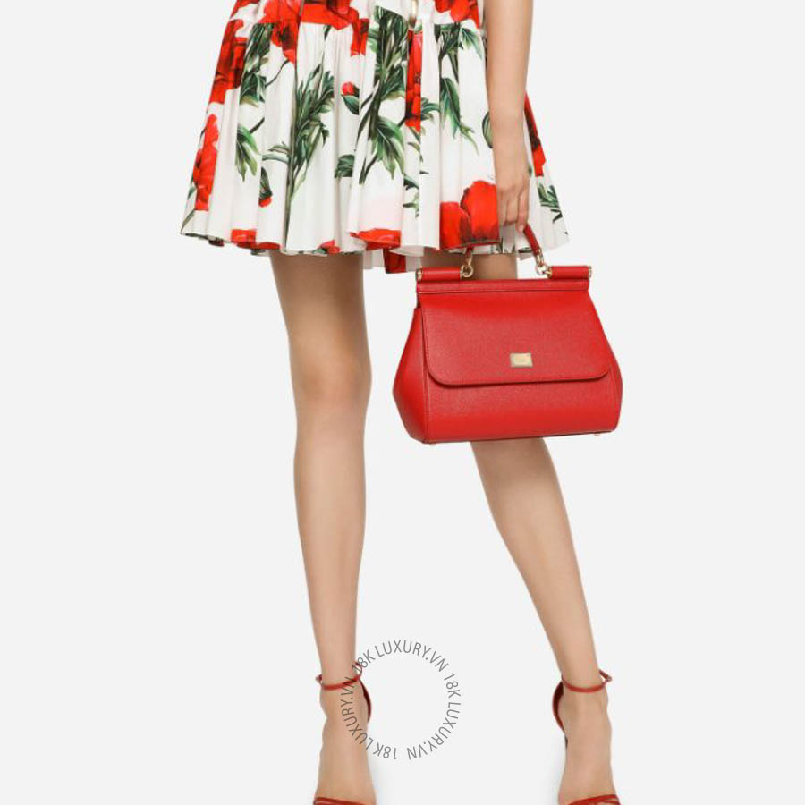 Túi xách Dolce Gabbana Large Sicily handbag in dauphine calfskin BB6002B100180303