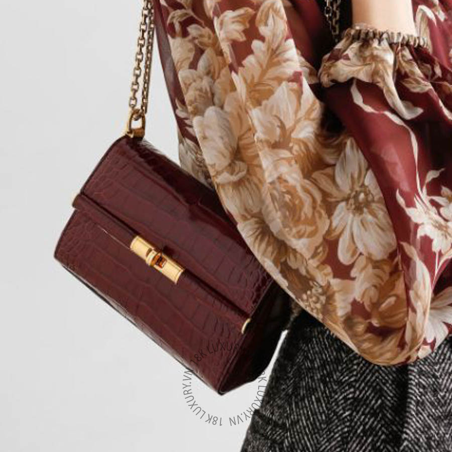 Túi xách Dolce Gabbana Marlene city mini bag in polished alligator BB7766A2R0880346