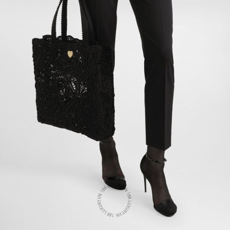 Túi xách Dolce Gabbana Medium cordonetto lace Beatrice shopper BB6927AW71780999