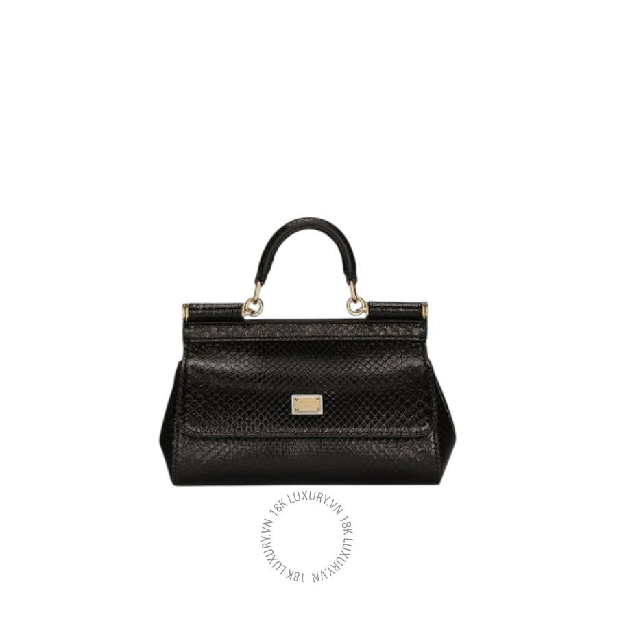 Túi xách Dolce Gabbana Mini Sicily handbag in python leather BB7116A211180999