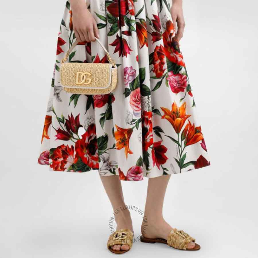 Túi xách Dolce Gabbana Rafia crochet shoulder bag BB7836AC7058W047