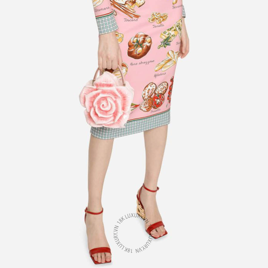 Túi xách Dolce Gabbana Resin rose-design Dolce Box bag BB7246AY9888B404