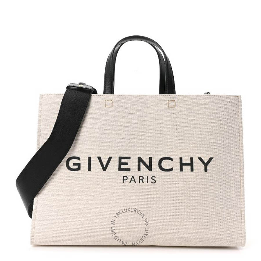 Túi xách Givenchy Canvas Medium G-Tote Beige Black TGV120