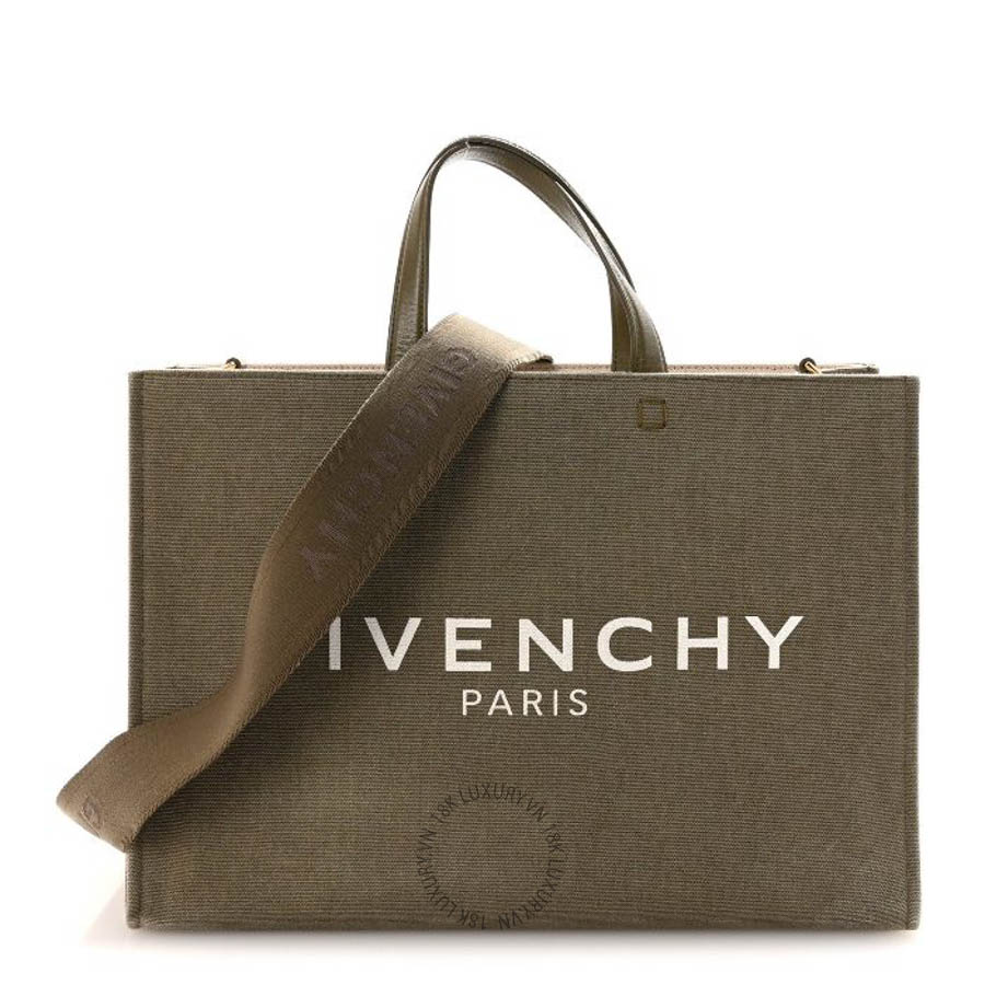 Túi xách Givenchy Canvas Medium G-Tote Dark Khaki TGV151
