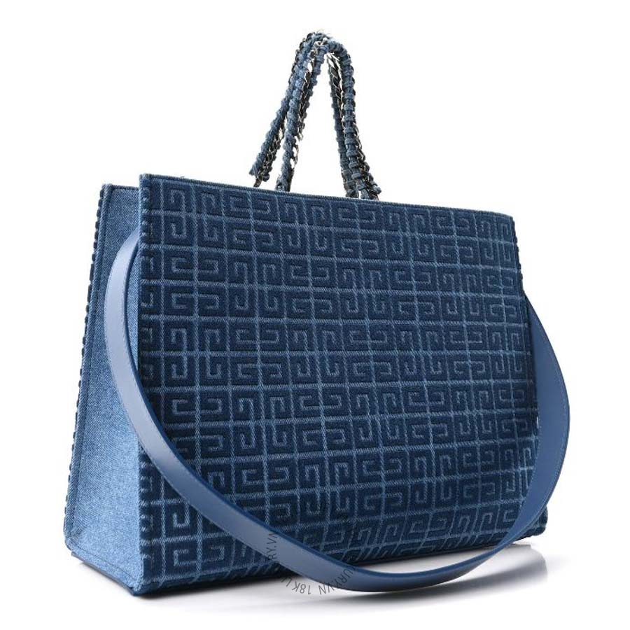 Túi xách Givenchy Denim 4G Medium Chain Tote Blue TGV117