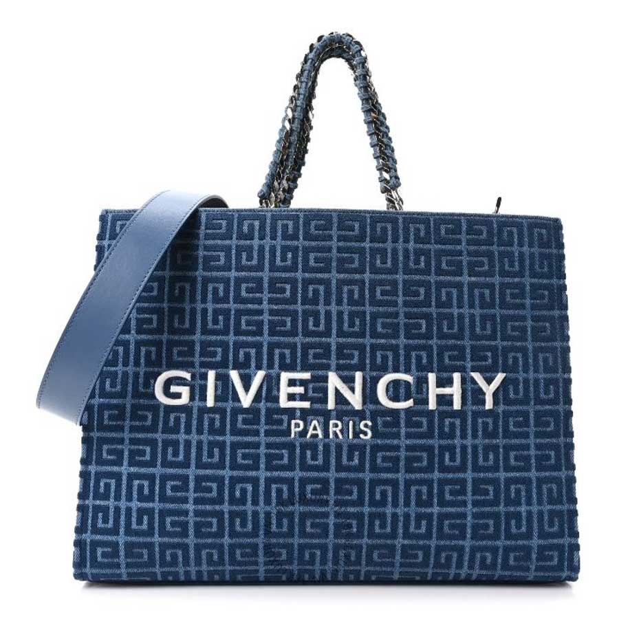 Túi xách Givenchy Denim 4G Medium Chain Tote Blue TGV117