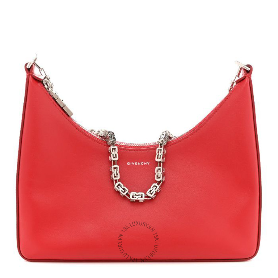 Túi xách Givenchy Smooth Calfskin Small Moon Cut Out Shoulder Bag Dark Red TGV138