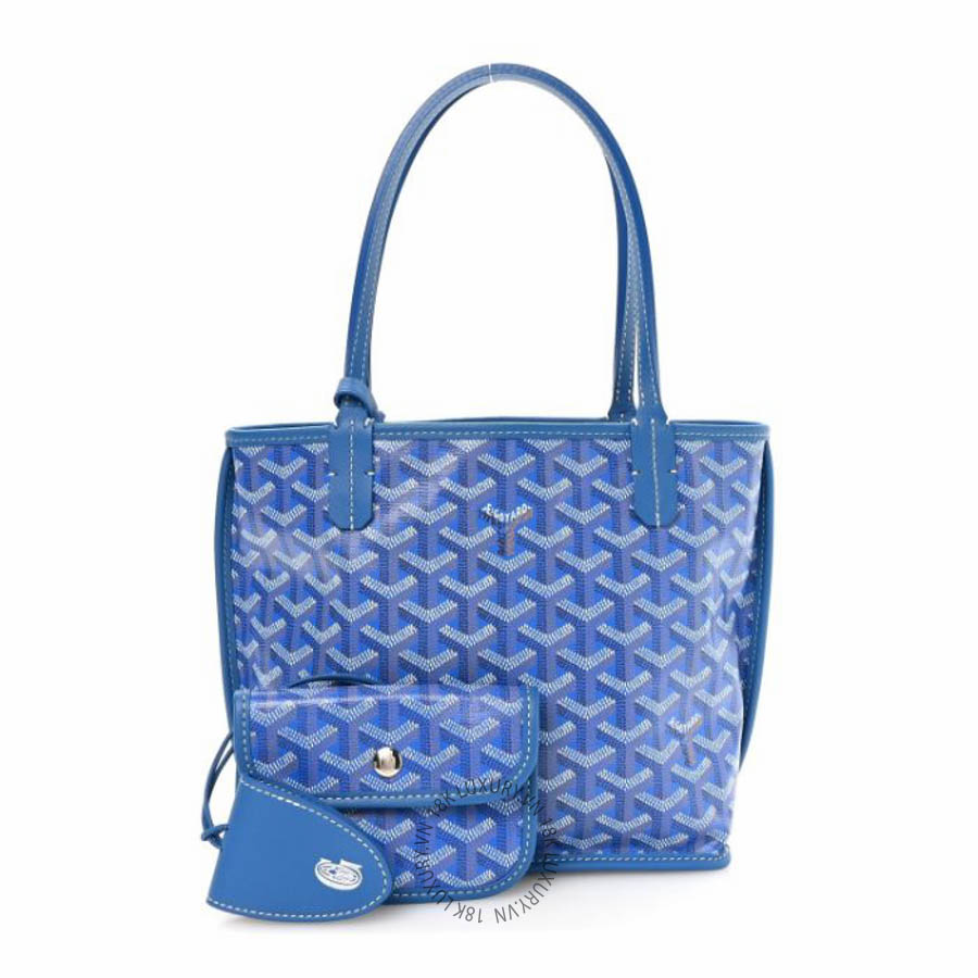 Túi xách Goyard Goyardine Reversible Mini Anjou Sky Blue FPTG175