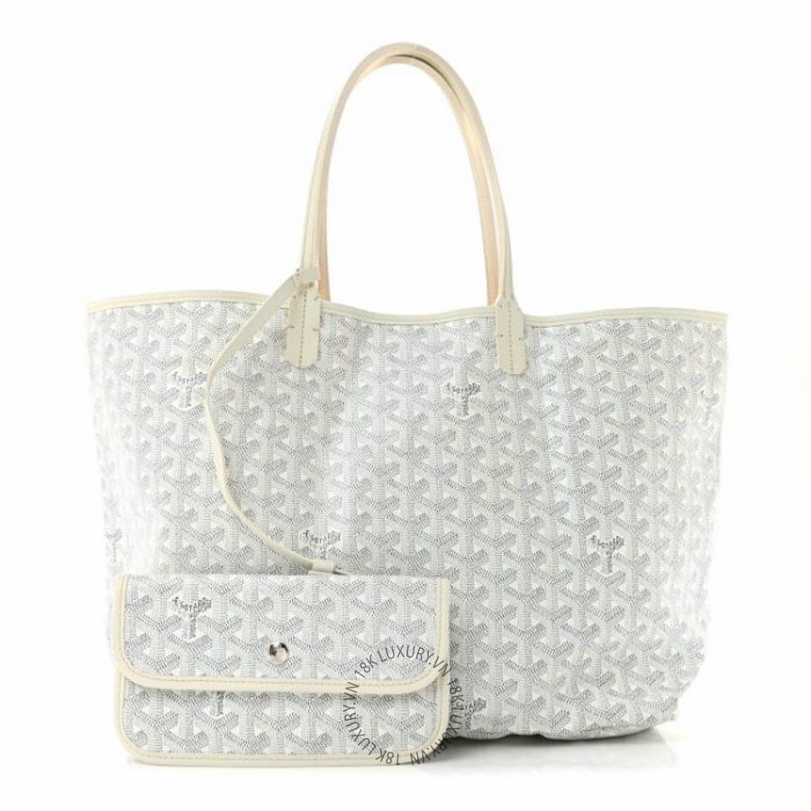 Túi xách Goyard Goyardine Saint Louis PM White FPTG039