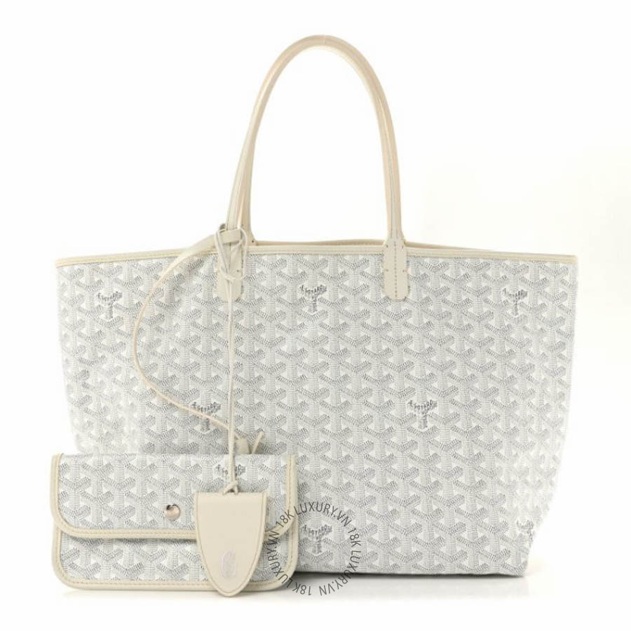 Túi xách Goyard Goyardine Saint Louis PM White FPTG088