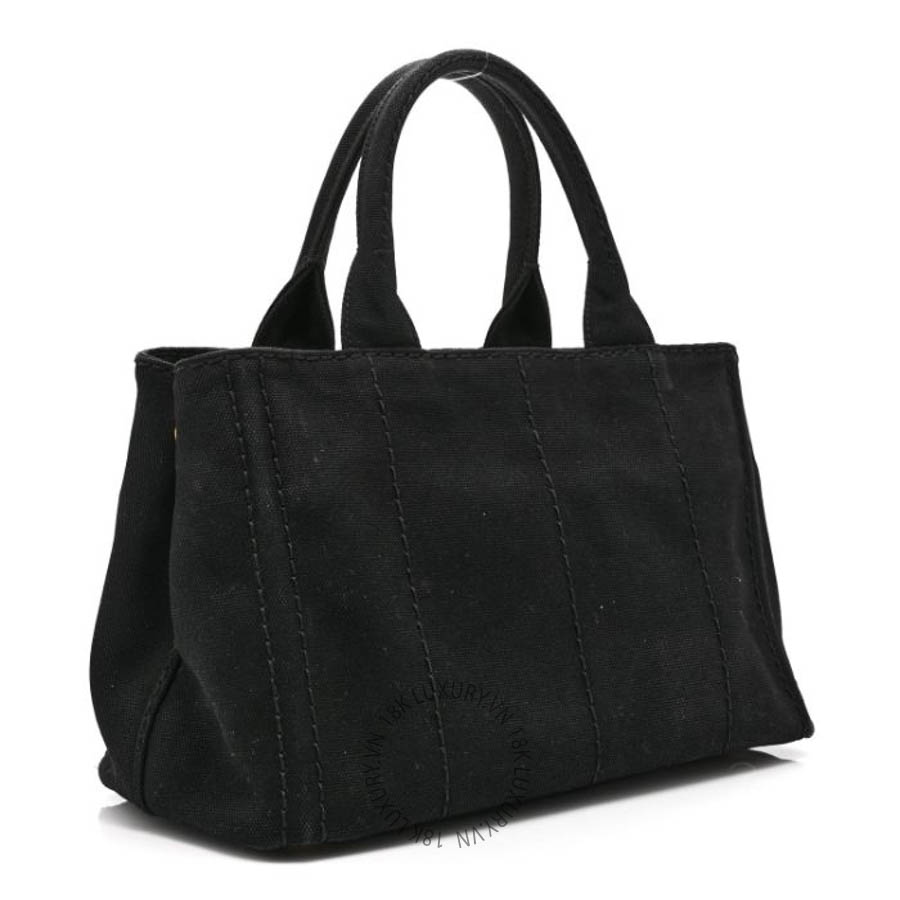 Túi xách Prada Canapa Small Logo Tote Black Talco FPTP040