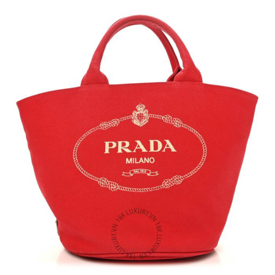 Túi xách Prada Canapa Small Shopping Tote Rosso FPTP093