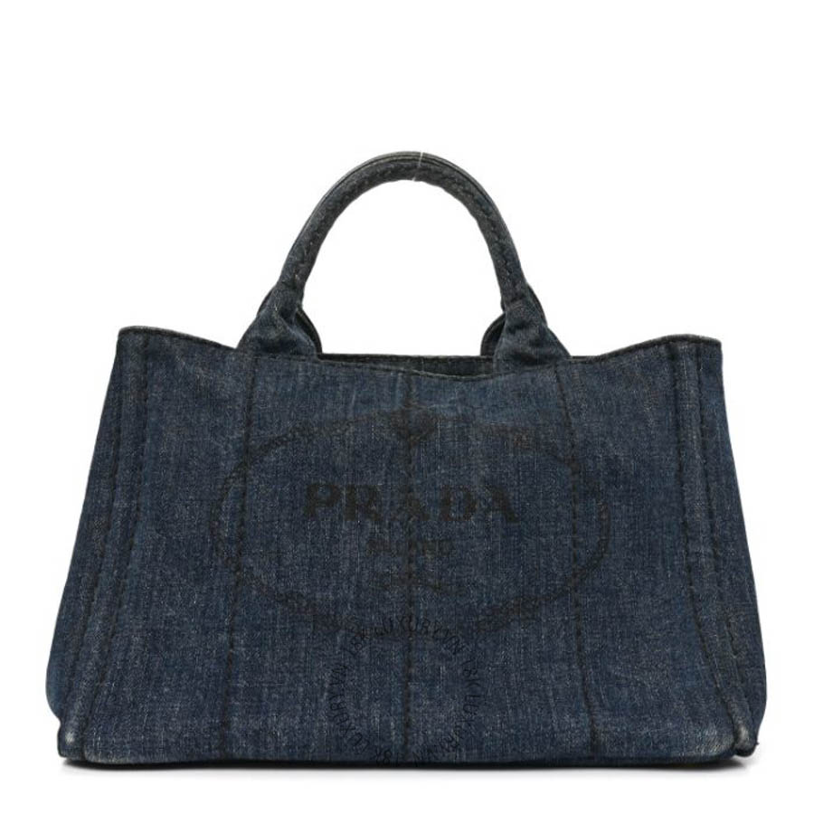 Túi xách Prada Denim Canapa Small Logo Tote Avio FPTP041
