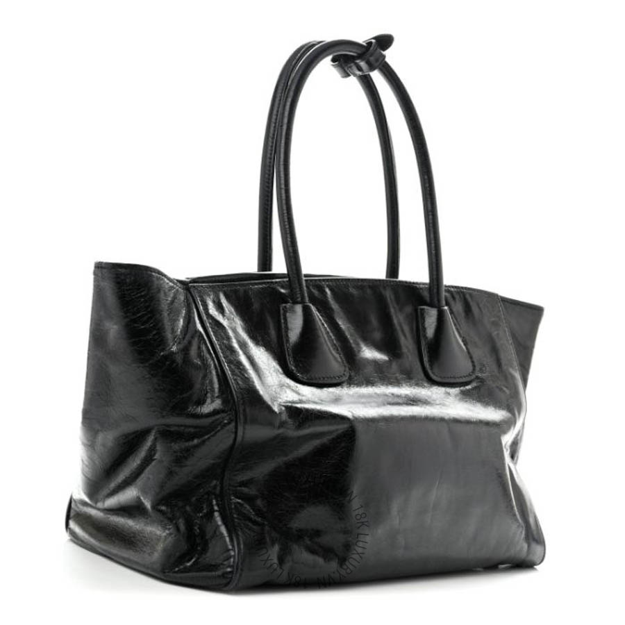 Túi xách Prada Glossy Calfskin Phenix Shopping Tote Black FPTP152