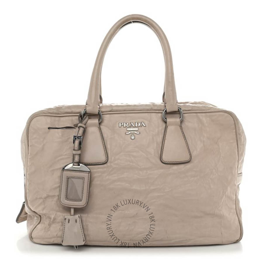 Túi xách Prada Nappa Antik Bauletto Satchel Argilla FPTP046