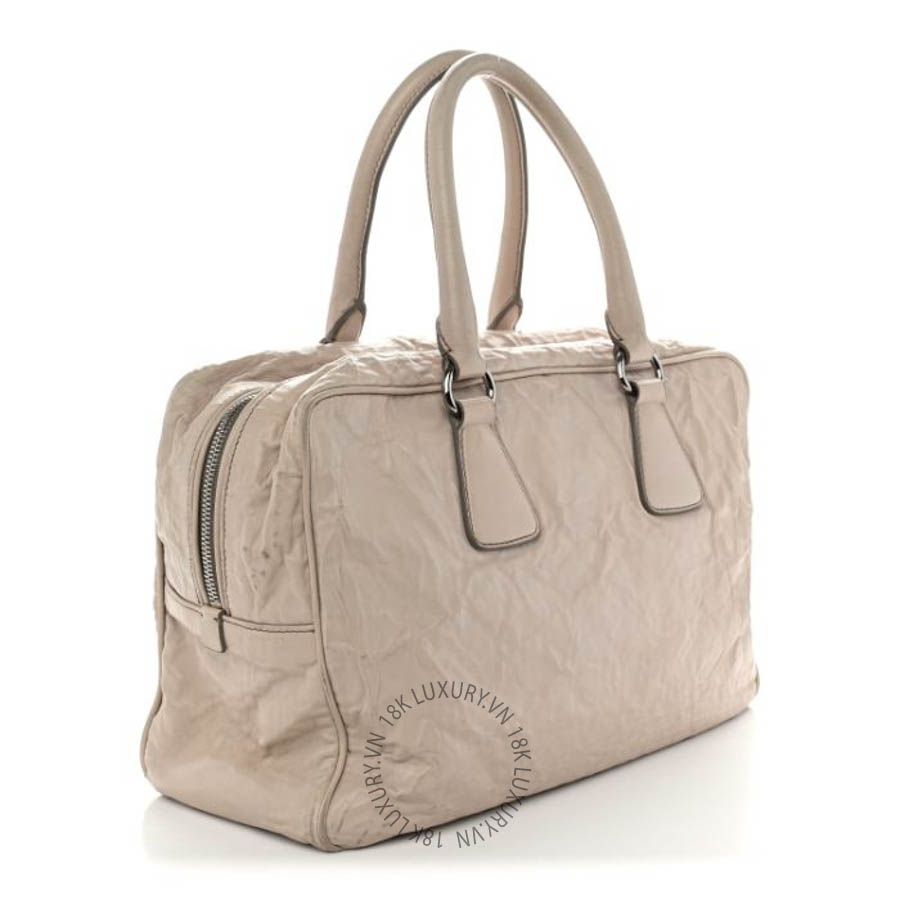 Túi xách Prada Nappa Antik Bauletto Satchel Argilla FPTP046