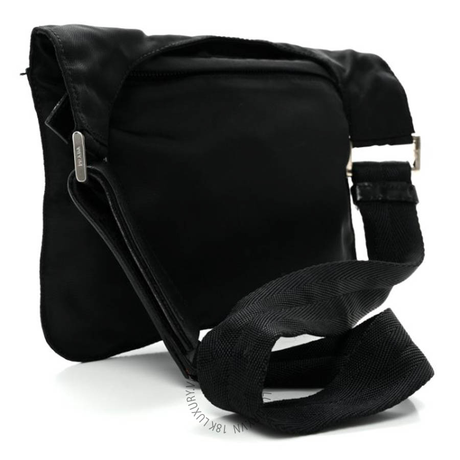 Túi xách Prada Nylon Mini Flat Messenger Bag Black FPTP013