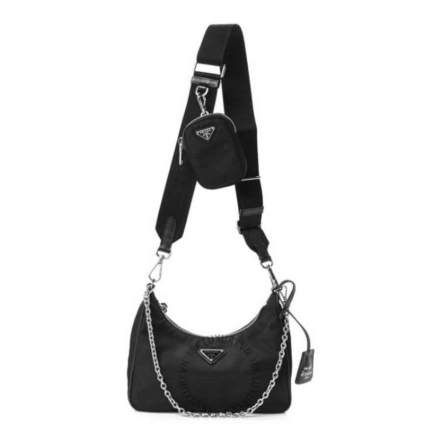 Túi xách Prada Nylon Re-Edition 2005 Shoulder Bag Black FPTP250