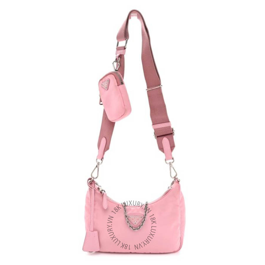 Túi xách Prada Nylon Re-Edition 2005 Shoulder Bag Rosa FPTP171