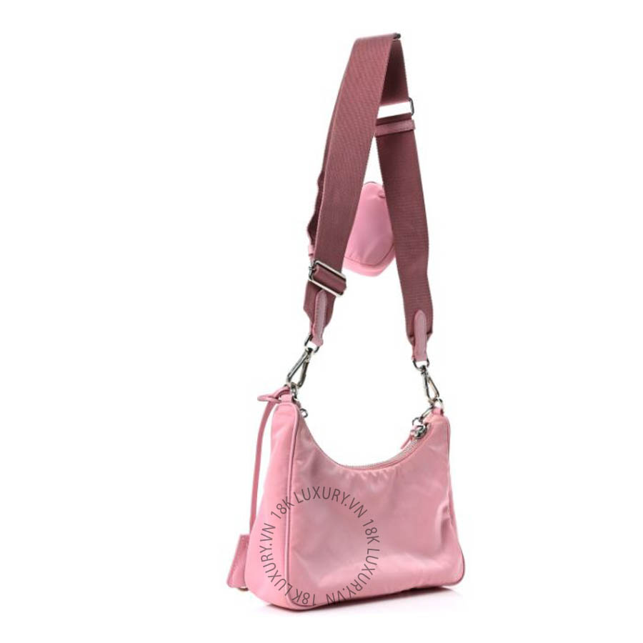 Túi xách Prada Nylon Re-Edition 2005 Shoulder Bag Rosa FPTP223