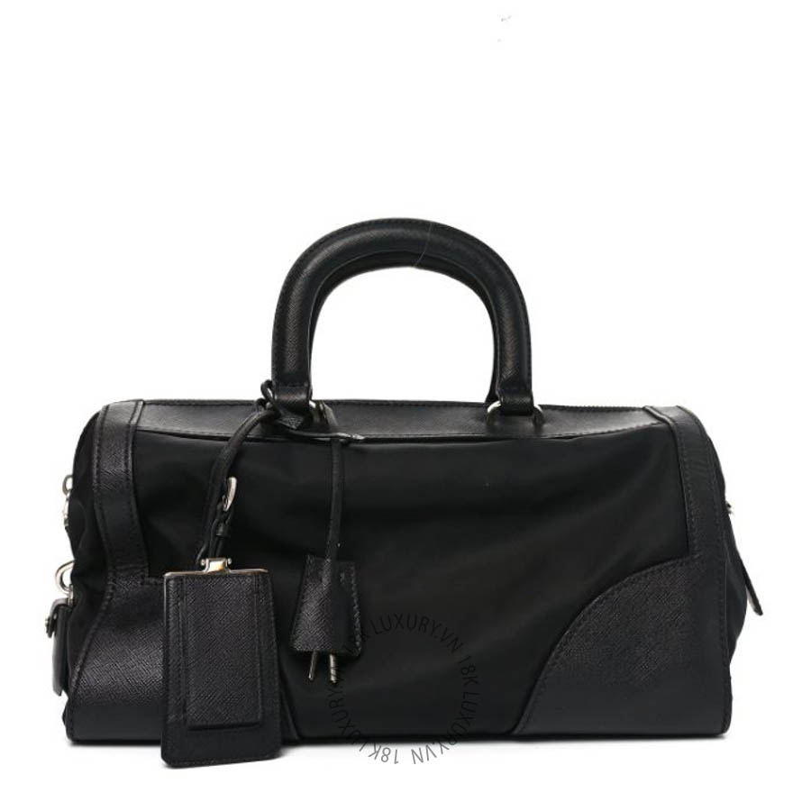 Túi xách Prada Nylon Saffiano Top Handle Bag Black FPTP268