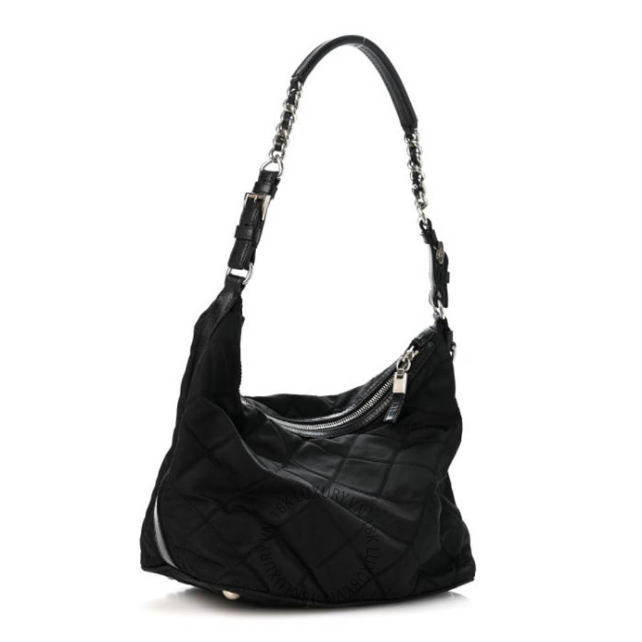 Túi xách Prada Nylon Tessuto Impuntu Quilted Shoulder Bag Black FPTP039