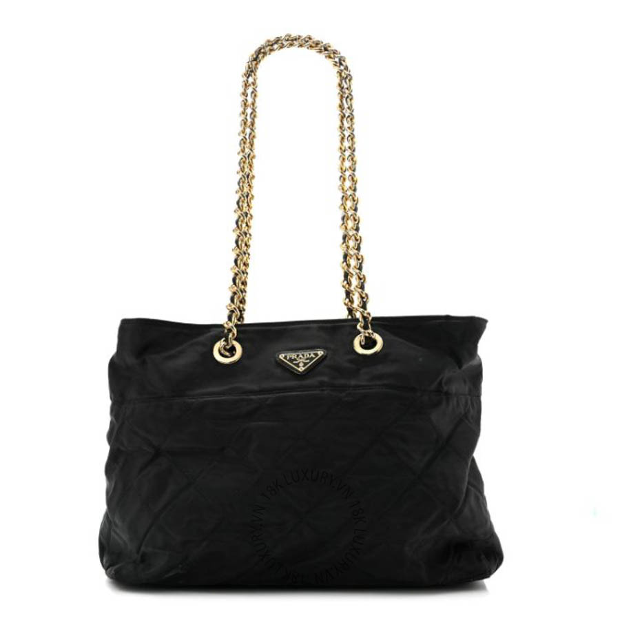 Túi xách Prada Nylon Tessuto Impuntu Quilted Tote Black FPTP184