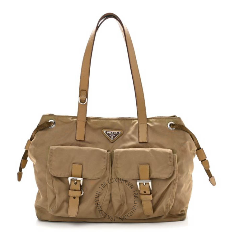 Túi xách Prada Nylon Vela Shopping Tote Sesamo FPTP007