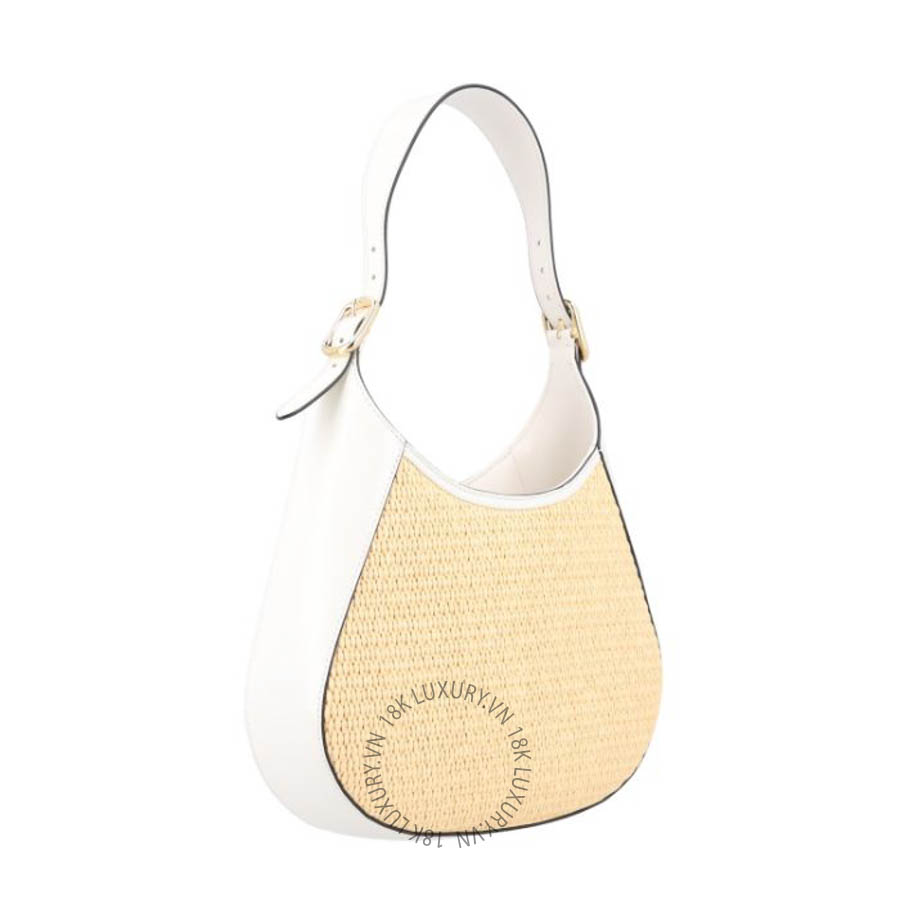 Túi xách Prada Paglia Spazzolato Shoulder Bag Naturale White FPTP488