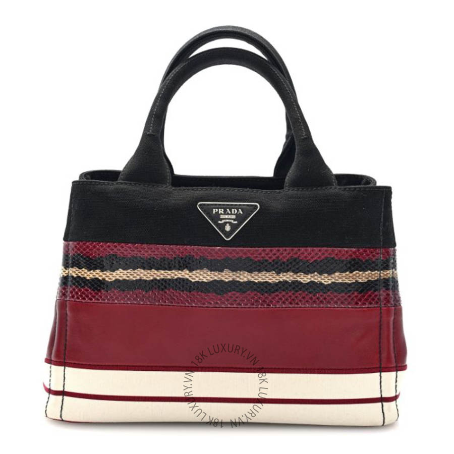 Túi xách Prada Patch Righe Mix Tote Cerise FPTP081
