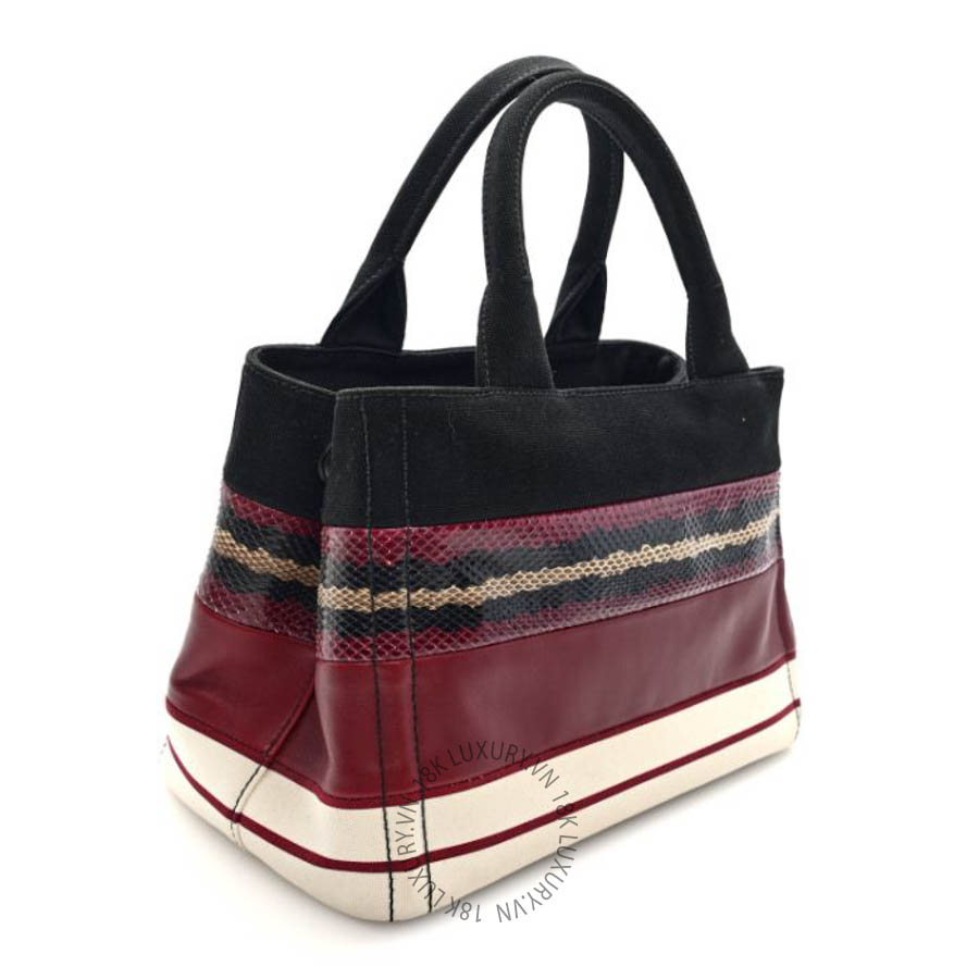 Túi xách Prada Patch Righe Mix Tote Cerise FPTP081