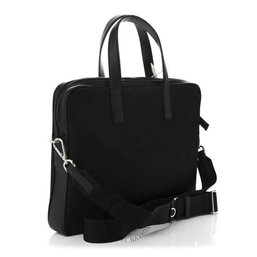 Túi xách Prada Re-Nylon Saffiano Metal Triangle Logo Briefcase Black FPTP572