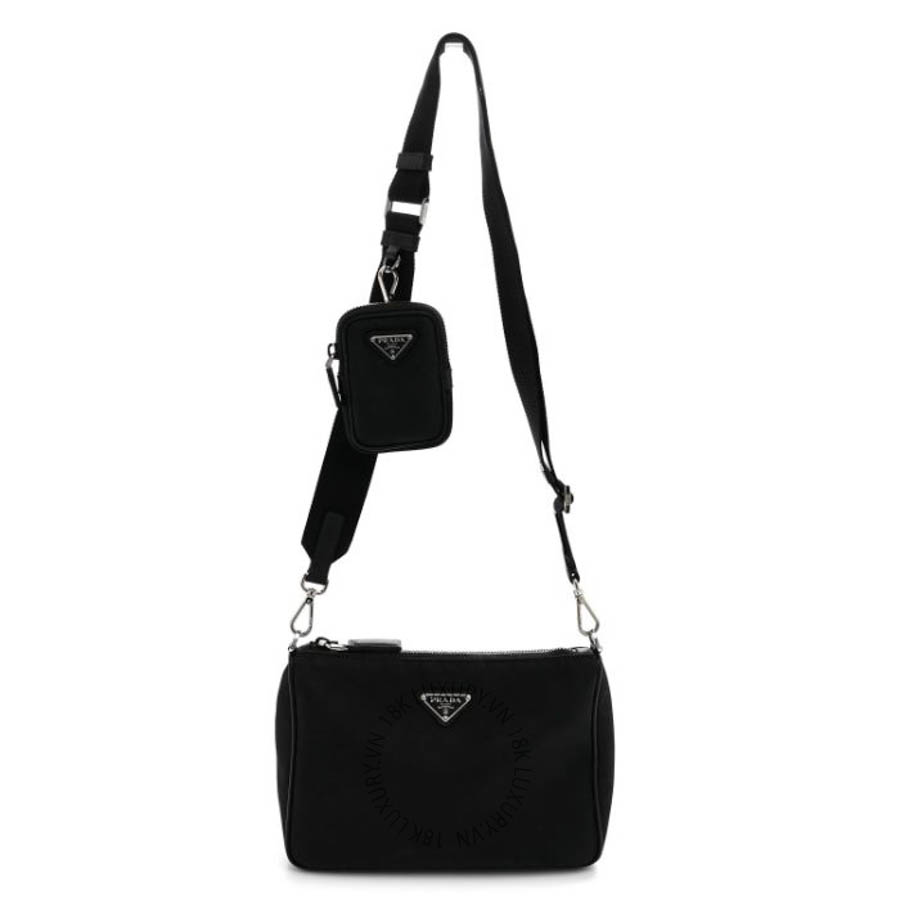 Túi xách Prada Re-Nylon Saffiano Pocket Zippered Shoulder Bag Black FPTP305