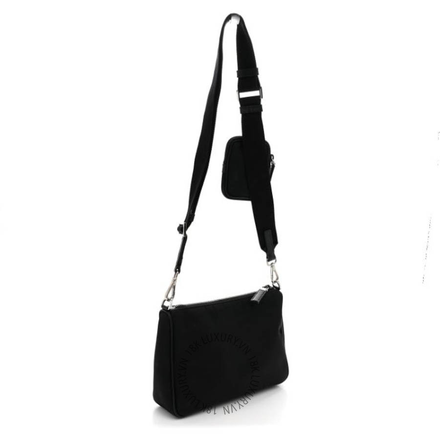 Túi xách Prada Re-Nylon Saffiano Pocket Zippered Shoulder Bag Black FPTP305