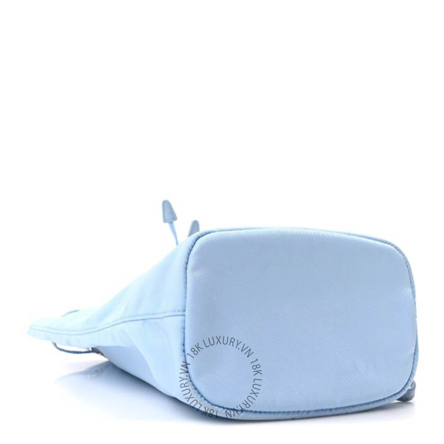 Túi xách Prada Re-Nylon Saffiano Vela Bucket Wristlet Celeste FPTP033 8 Túi xách Prada Re-Nylon Saffiano Vela Bucket Wristlet Celeste FPTP033