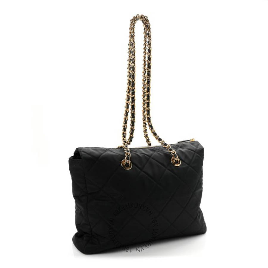 Túi xách Prada Re-Nylon Stitched Re-Edition 1995 Chaine Medium Tote Bag Black FPTP392