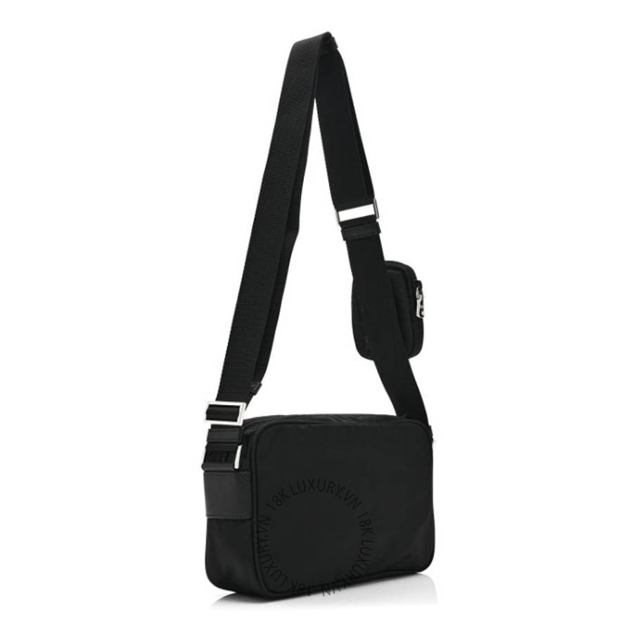 Túi xách Prada Re-Nylon Vela Saffiano Pocket Double Zip Shoulder Bag Black FPTP531
