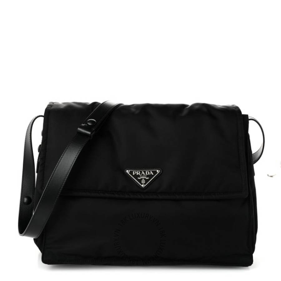 Túi xách Prada Re-Nylon Vitello Padded Large Flap Shoulder Bag Black FPTP529