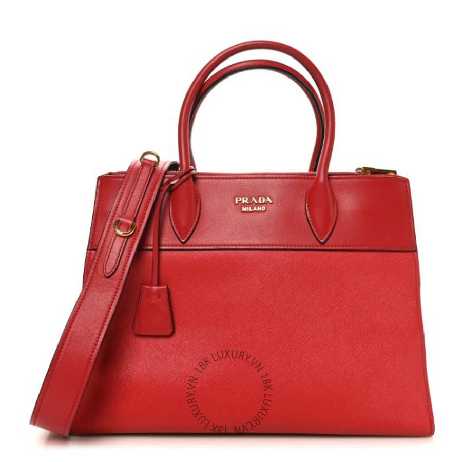 Túi xách Prada Saffiano City Calfskin Medium Esplanade Rosso FPTP286